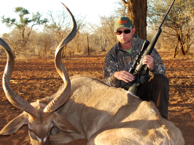 Steven Kendus with South African Kudu Bull
